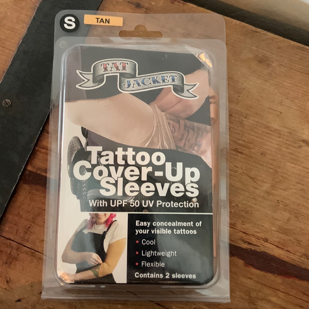 Tattoo cover up sleeves small/tan